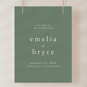 Poster Sinal de boas-vindas do Casamento Russo EMELIA Mod