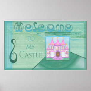 Póster Sinal de boas-vindas do castelo (de $10,45)