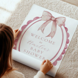 Poster Sinal de boas-vindas do Chá Arco rosa