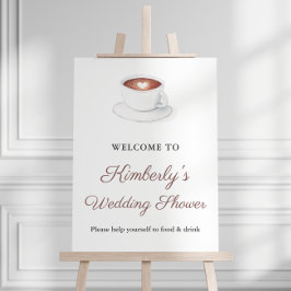 Poster Sinal de boas-vindas do Chá de casamento de mistur