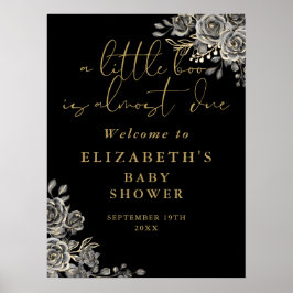 Poster Sinal de boas-vindas do Chá de fraldas Bô Gótico