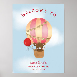 Poster Sinal de Boas-vindas do Chá de fraldas de Ar Quen