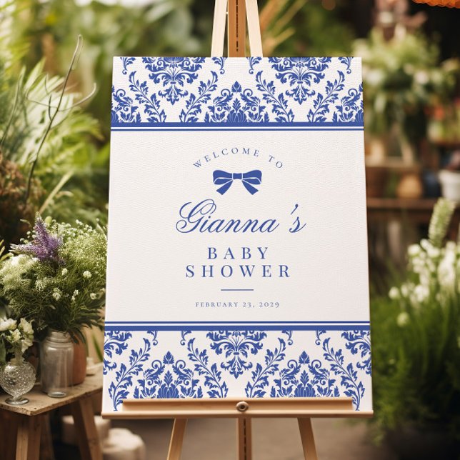 Poster Sinal de boas-vindas do Chá de fraldas de Faixa de (Criador carregado)