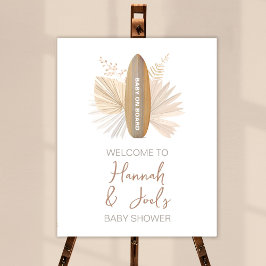 Poster Sinal de Boas-vindas do Chá de fraldas do Conselho