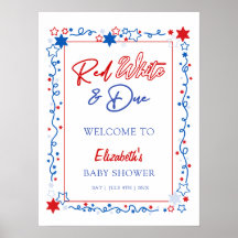 Sinal de Boas-vindas do Chá de fraldas Vermelho