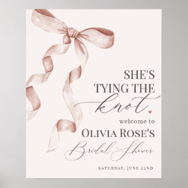 Poster Sinal de boas-vindas do Chá de panela Coquette Bei