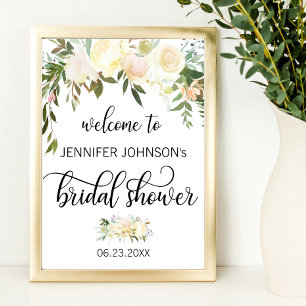 Poster SINAL DE BOAS-VINDAS DO Chá de panela Cor Floral