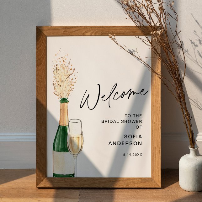 Poster Sinal de boas-vindas do Chá de panela CRISTAL - Co (Criador carregado)