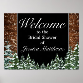 Poster Sinal de boas-vindas do Chá de panela da Floresta 