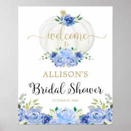 Poster Sinal de boas-vindas do chá de panela de abóbora b