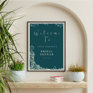 Poster Sinal de boas-vindas do chá de panela de casamento
