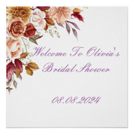 PÓSTER SINAL DE BOAS-VINDAS DO CHÁ DE PANELA DE CORES DE 