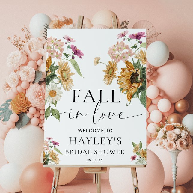 Poster Sinal de boas-vindas do Chá de panela de girassol (Criador carregado)