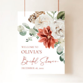 Poster Sinal de boas-vindas do Chá de panela de inverno v