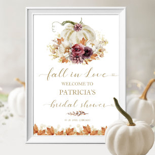 Poster Sinal de boas-vindas do Chá de panela de outono