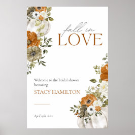 Poster Sinal de boas-vindas do Chá de panela de outono