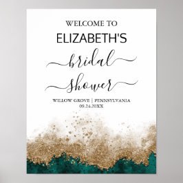 Poster Sinal de boas-vindas do Chá de panela de praia Dou