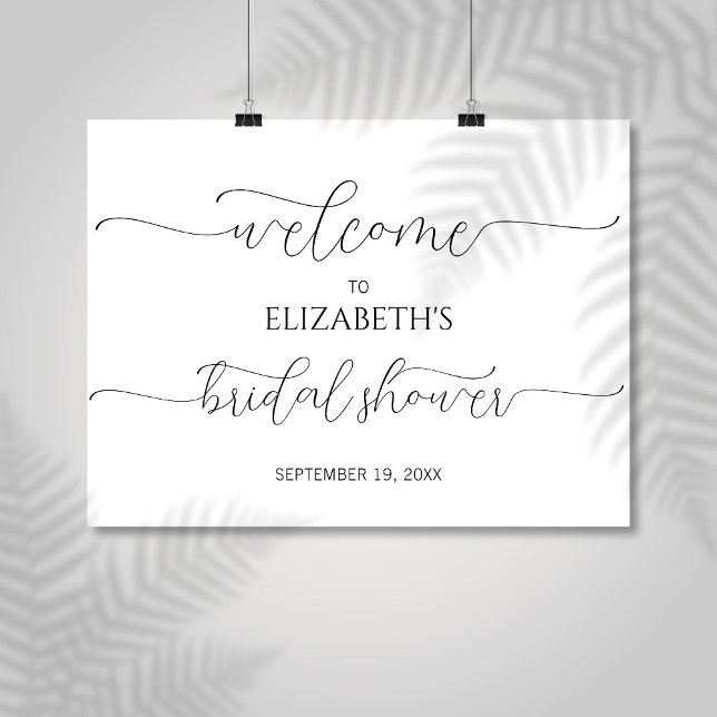 Poster Sinal de boas-vindas do Chá de panela de script mí (Criador carregado)