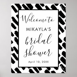 Poster Sinal de boas-vindas do Chá de panela de script mo