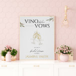 Poster Sinal de boas-vindas do Chá de panela Floral antes<br><div class="desc">O Vino antes do Vows Soft Floral Chá de panela sinais de boas-vindas é a forma perfeita de cumprimentar os convidados para o dia especial da noiva. Esta placa apresenta um design floral macio com flores roxas e cor-de-rosa, e uma ilustração de vidro de vinho. O sinal é impresso em...</div>