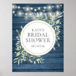 Poster Sinal de boas-vindas do Chá de panela Greenery