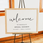 Poster Sinal de boas-vindas do Chá de panela mínimo moder<br><div class="desc">Este sinal de boas-vindas do chá de panela apresenta uma fonte bem escondido, escrita à mão, e um design moderno minimalista. Edite todas as cores e o texto *maioria* para atender às suas necessidades. Este sinal de boas-vindas faz a adição perfeita à sua celebração de casamento moderna, contemporânea, industrial ou...</div>
