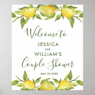 Poster Sinal de boas-vindas do chá dos casais das