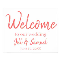 Sinal de Boas-vindas do Coral e Casamento Branco