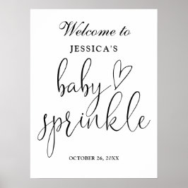 Poster Sinal de boas-vindas do Elegante Black and White B