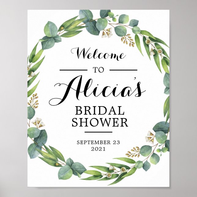 Poster sinal de boas-vindas do Eucalyptus (Frente)