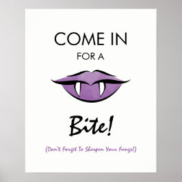 Poster Sinal de Boas-vindas do Gótico de Lábios do Vampir