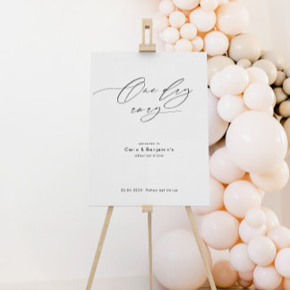 Poster Sinal de boas-vindas do Janto de ensaio com caligr