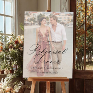 Poster Sinal de boas-vindas do janto de ensaio fotográfic