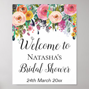 Poster Sinal de boas-vindas do jardim - Bridal   Sinal de