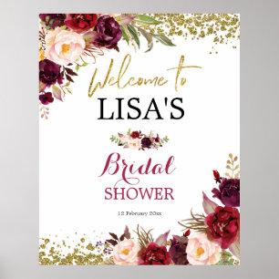 Poster Sinal de boas-vindas do Marsala Fall in Love