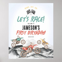 Sinal de boas-vindas do Motor Dirt Bike Boy