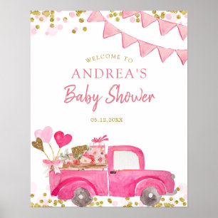 Poster Sinal de Boas-vindas do namorados Truck Swetheart