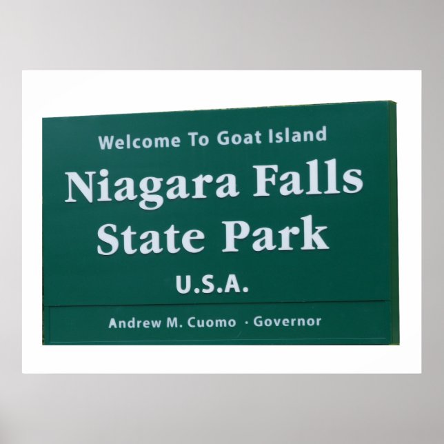 Poster Sinal de boas-vindas do Niagara Falls (Frente)