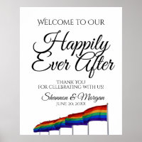 Sinal de boas-vindas do orgulho gay Rainbow