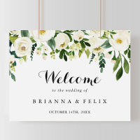 Sinal de Boas-vindas do outono Floral de Verde Bra