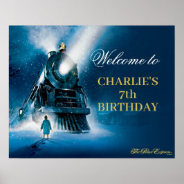 Poster Sinal de Boas-vindas do Pajama Polar Express