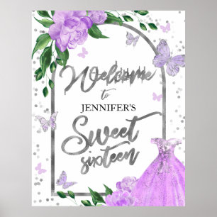 Poster Sinal de boas-vindas do palhaço de Lavanda de 16 b