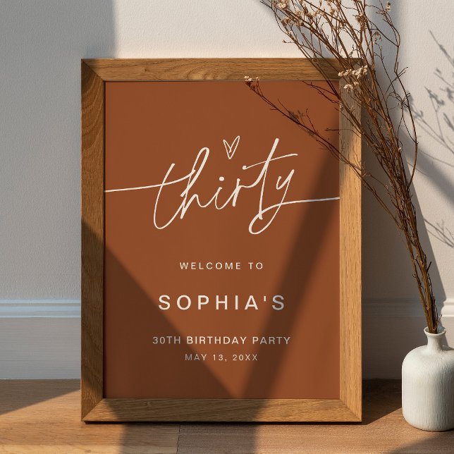 Poster Sinal de boas-vindas do partido aniversário de 30  (Criador carregado)