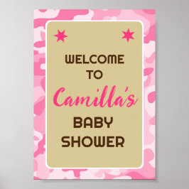 Poster Sinal de boas-vindas do Partido da Campanha Rosa E