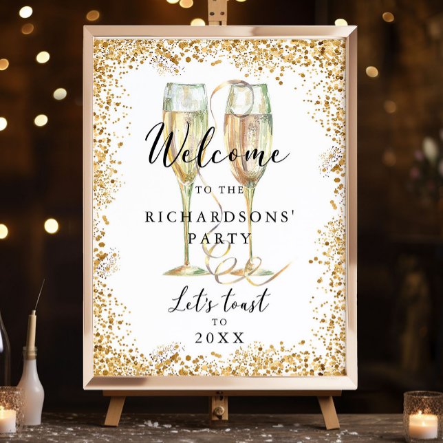 Poster Sinal de boas-vindas do partido Glitter (Criador carregado)