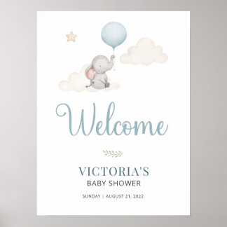 Poster Sinal de boas-vindas do pequeno Chá de fraldas de