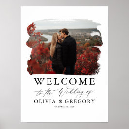 Poster Sinal de Boas-vindas do Photo Wedding