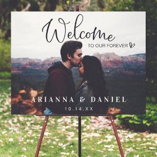 Poster Sinal de Boas-vindas do Photo Wedding