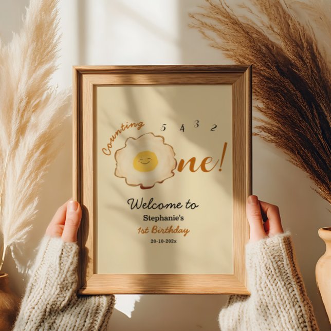 Poster Sinal de boas-vindas do primeiro aniversario de ov (Criador carregado)