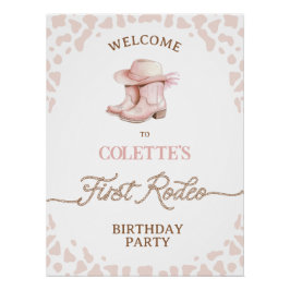 Póster Sinal de boas-vindas do primeiro primeiro aniversa